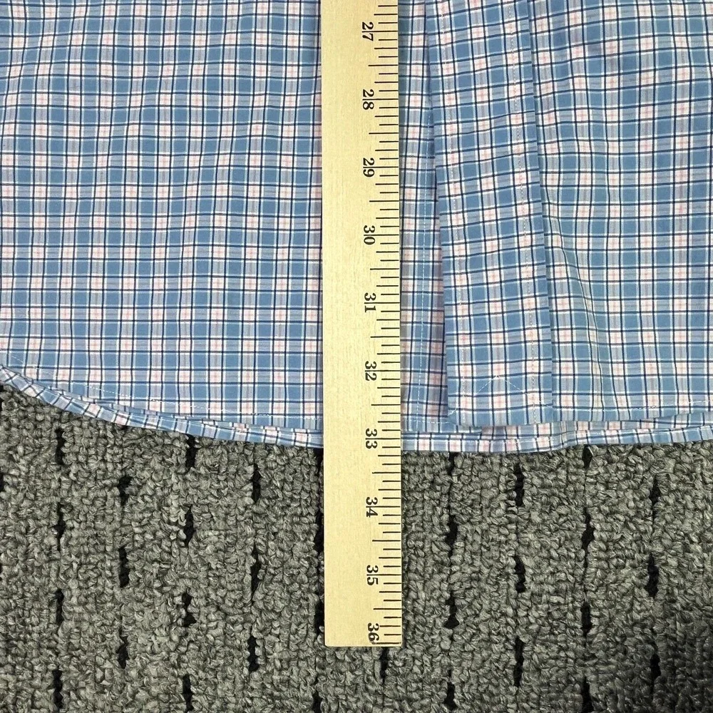 Polo Ralph Lauren Westerton Plaid Check Mens Long Sleeve Large L Blue Pink White